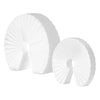 Cascading Curls 2-Piece Resin Table Top Set in White